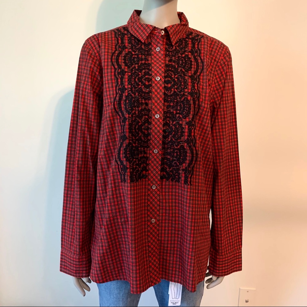 J. Crew Beaded Flannel